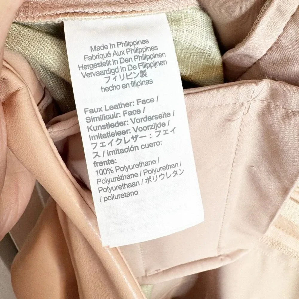 J.Crew Kate Straight-leg Pants in Luxury Camel Pink Faux Leather Women’s Size 00